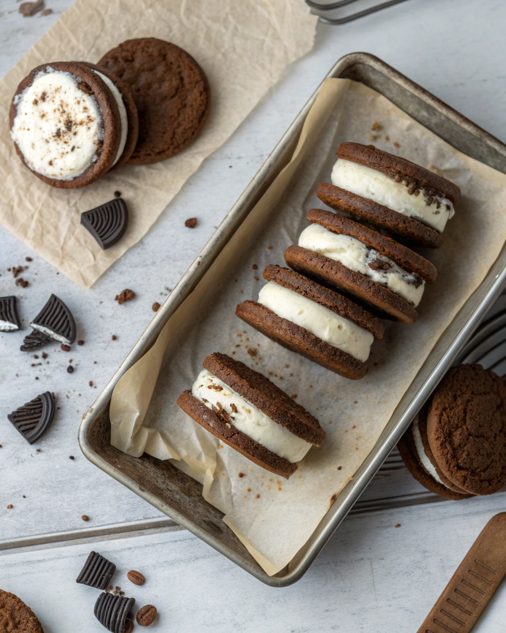 2-INGREDIENT ICE CREAM SANDWICHES ngredients