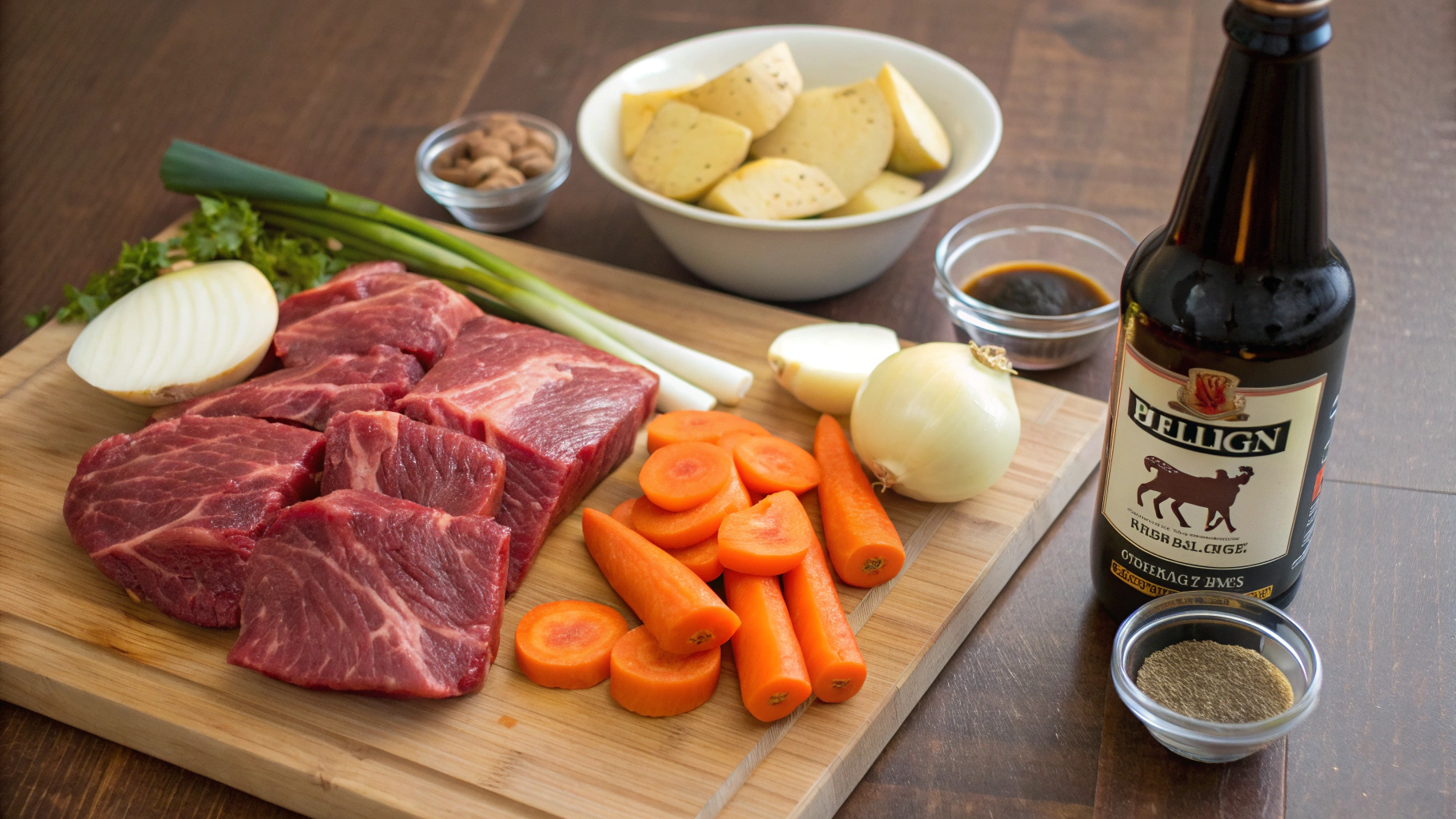 Ingredients for Carbonade Flamande