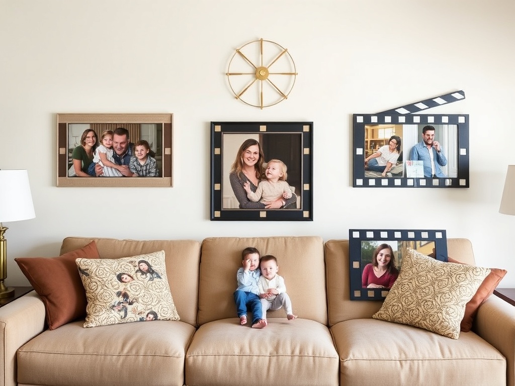 18. Display Family Photos in Movie-Themed Frames