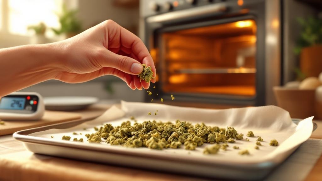 Decarboxylating cannabis flower for tea preparation