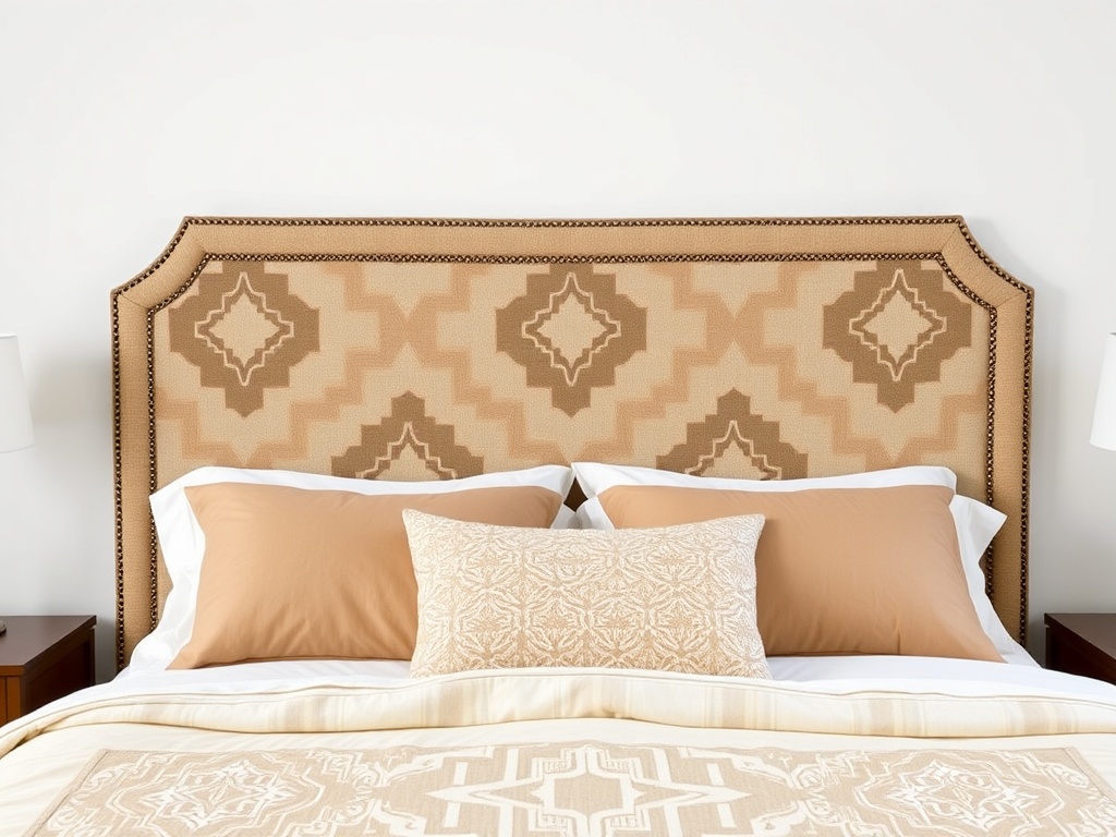 24. Geometric Headboard Art