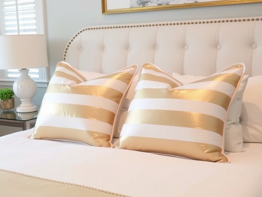 12. Accent with Metallic Stripes