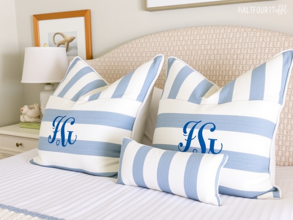28. Personalize with Monogrammed Stripes