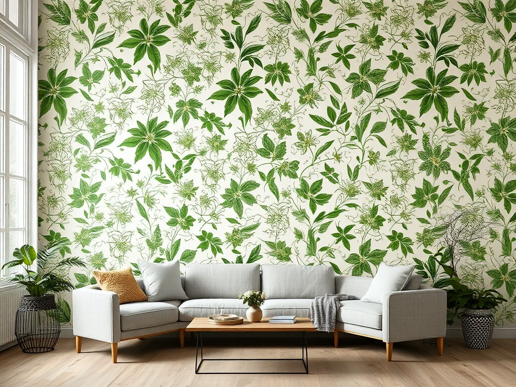 8. Try a Botanical Wallpaper Accent Wall
