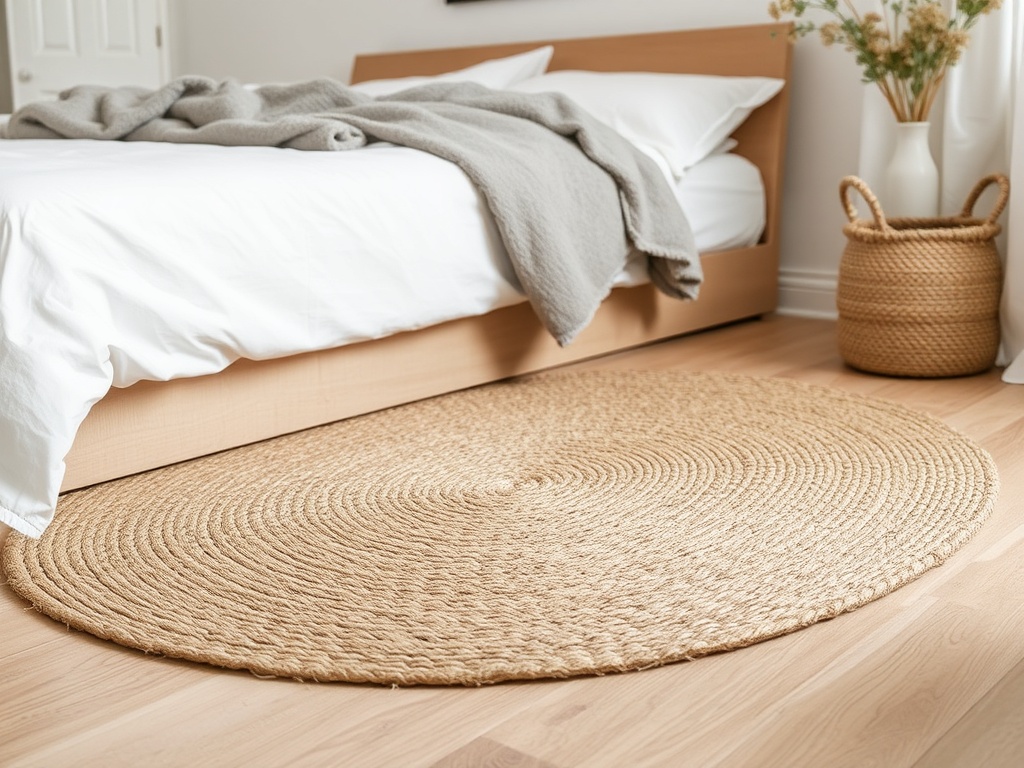 3. Lay Down a Jute Rug