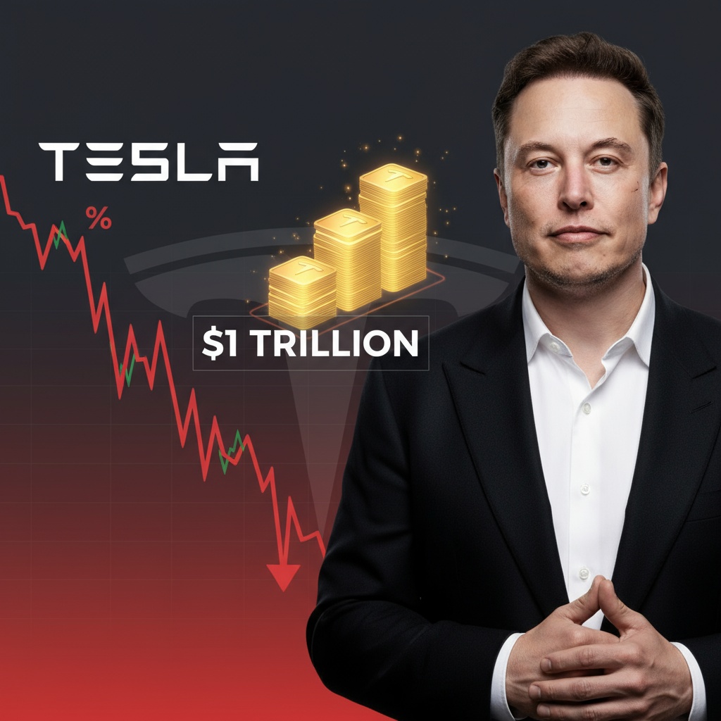 Tesla Shares Drop Nearly 4% After Elon Musk Gets $1 Trillion Pay Package Approved