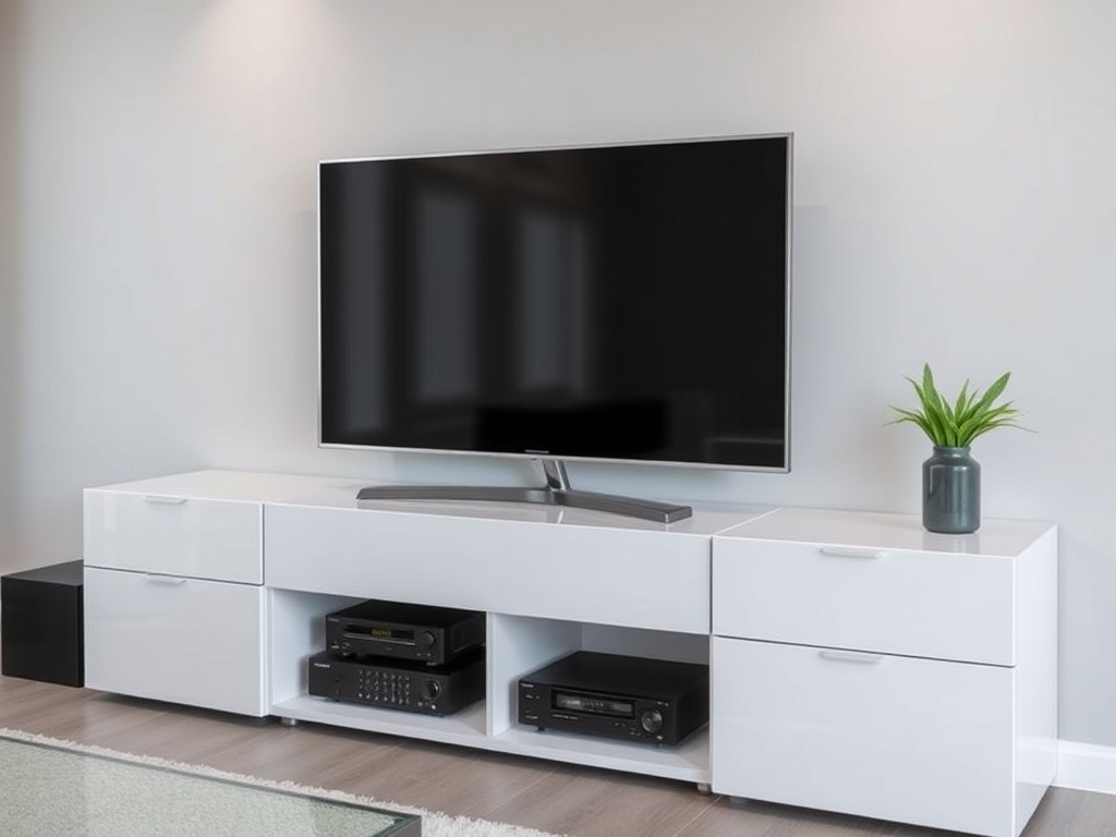 5. Add Under-TV Shelves