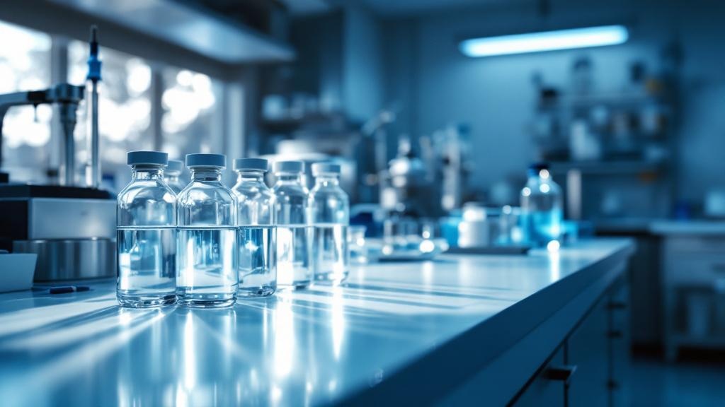 Laboratory peptide research preparation workspace