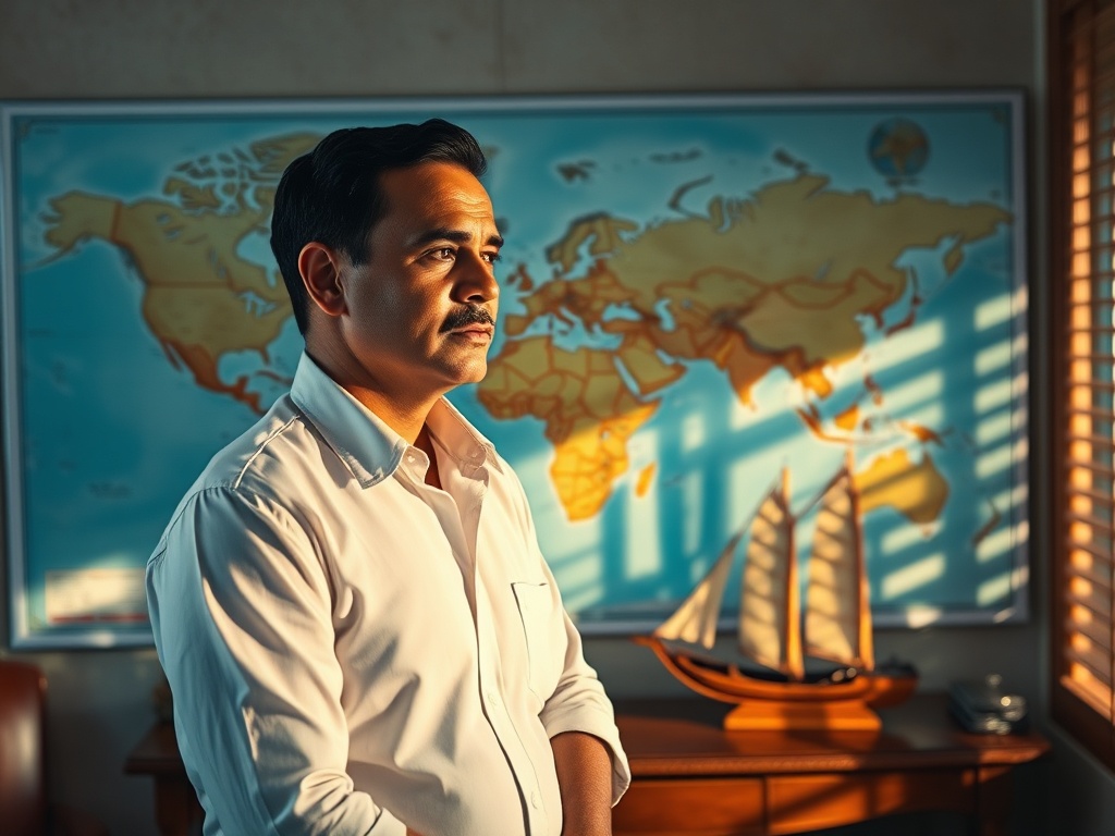 Maldivian Diplomat at the World Map's Strategic Crossroads
