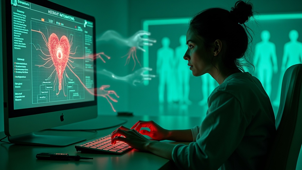 Representación de la confusión generada por la inteligencia artificial en temas de salud reproductiva.