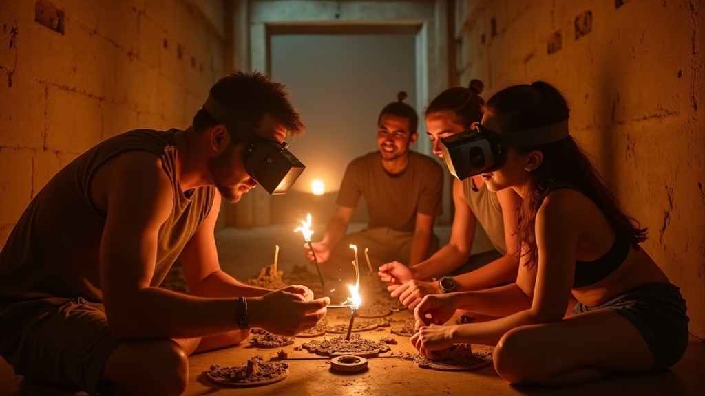 Vista panorámica de la Pirámide Perdida de Nebka en la experiencia de realidad virtual de Assassin's Creed en Virtua Barcelona