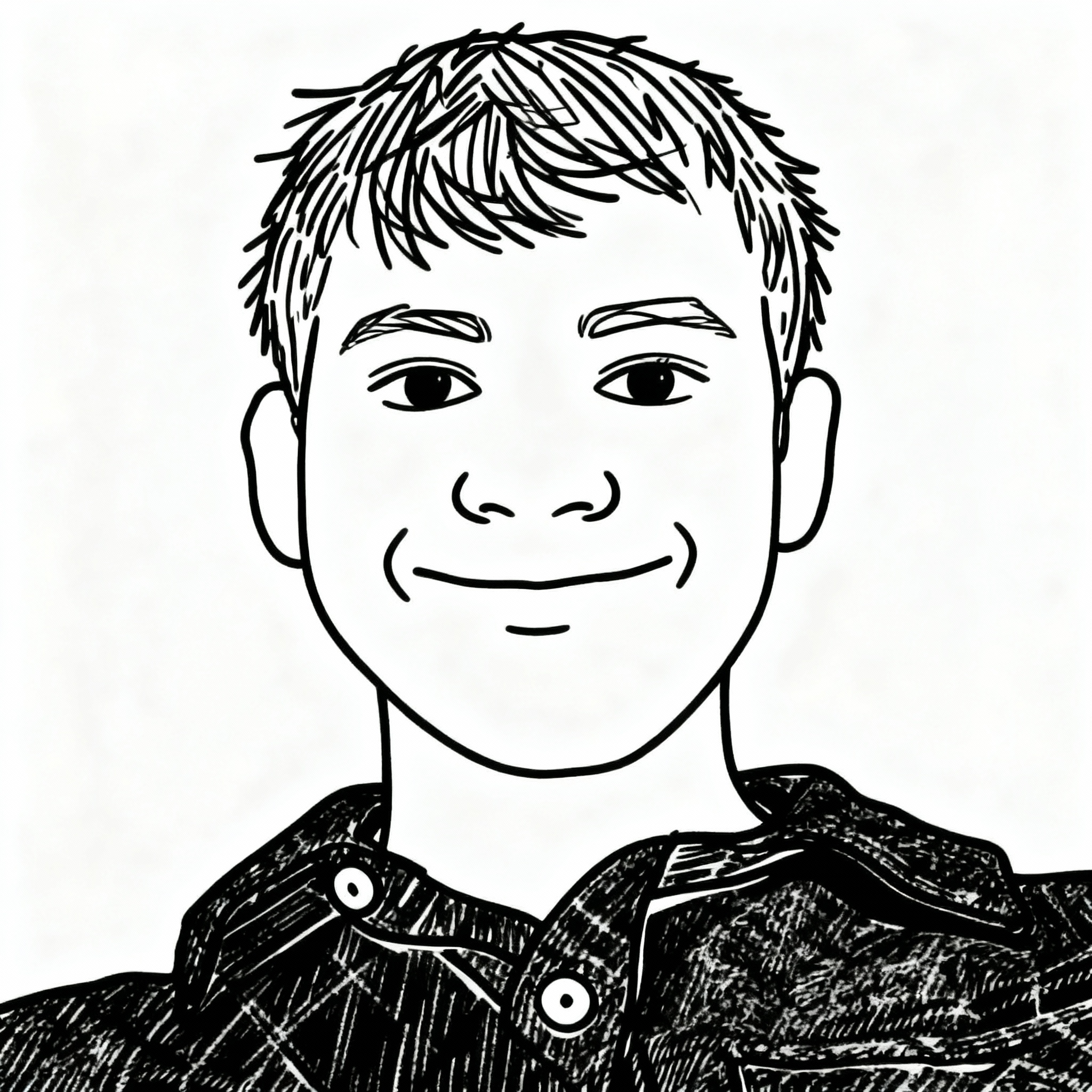 Illustrated portrait of Adam Holter