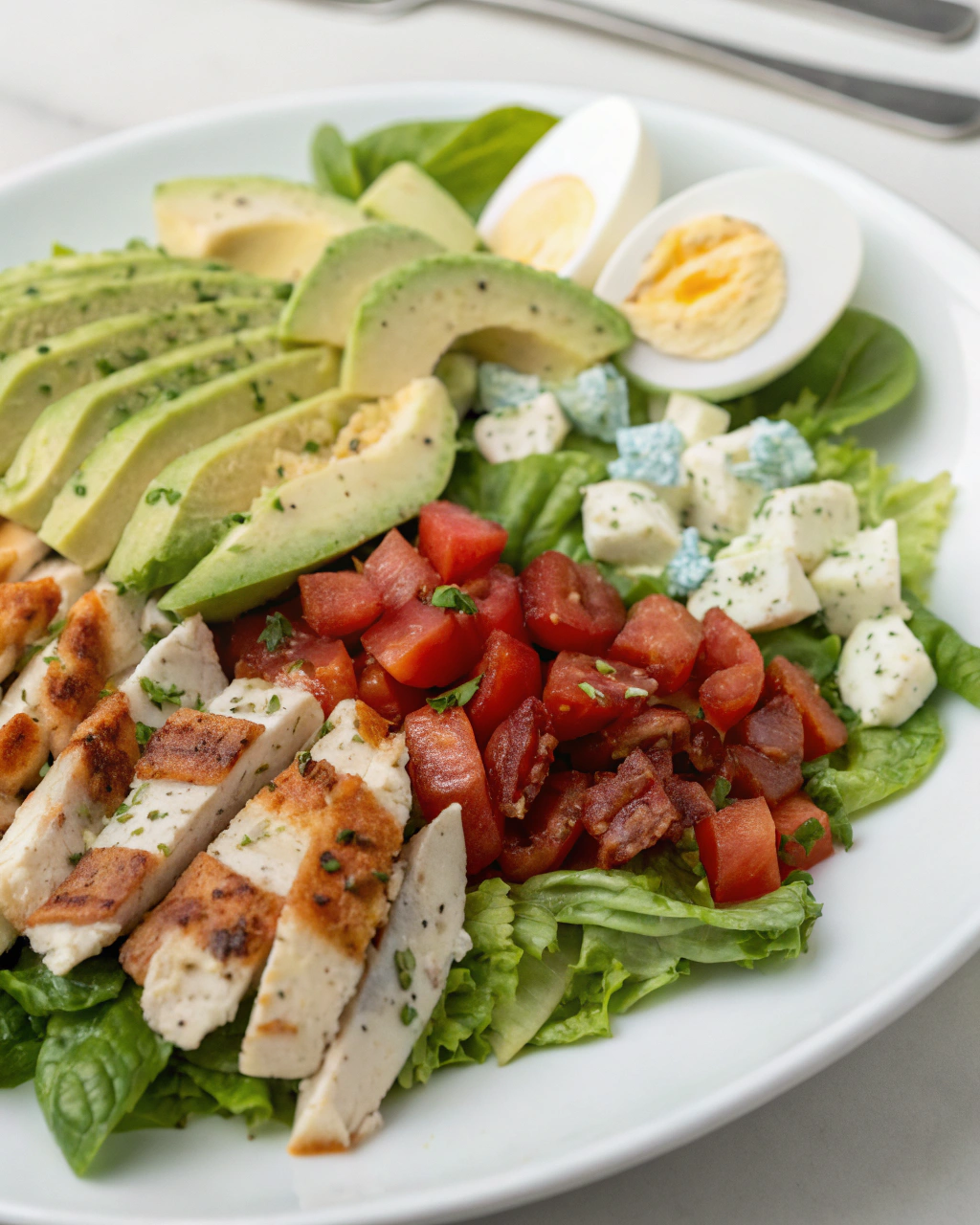 The mighty Cobb Salad ngredients