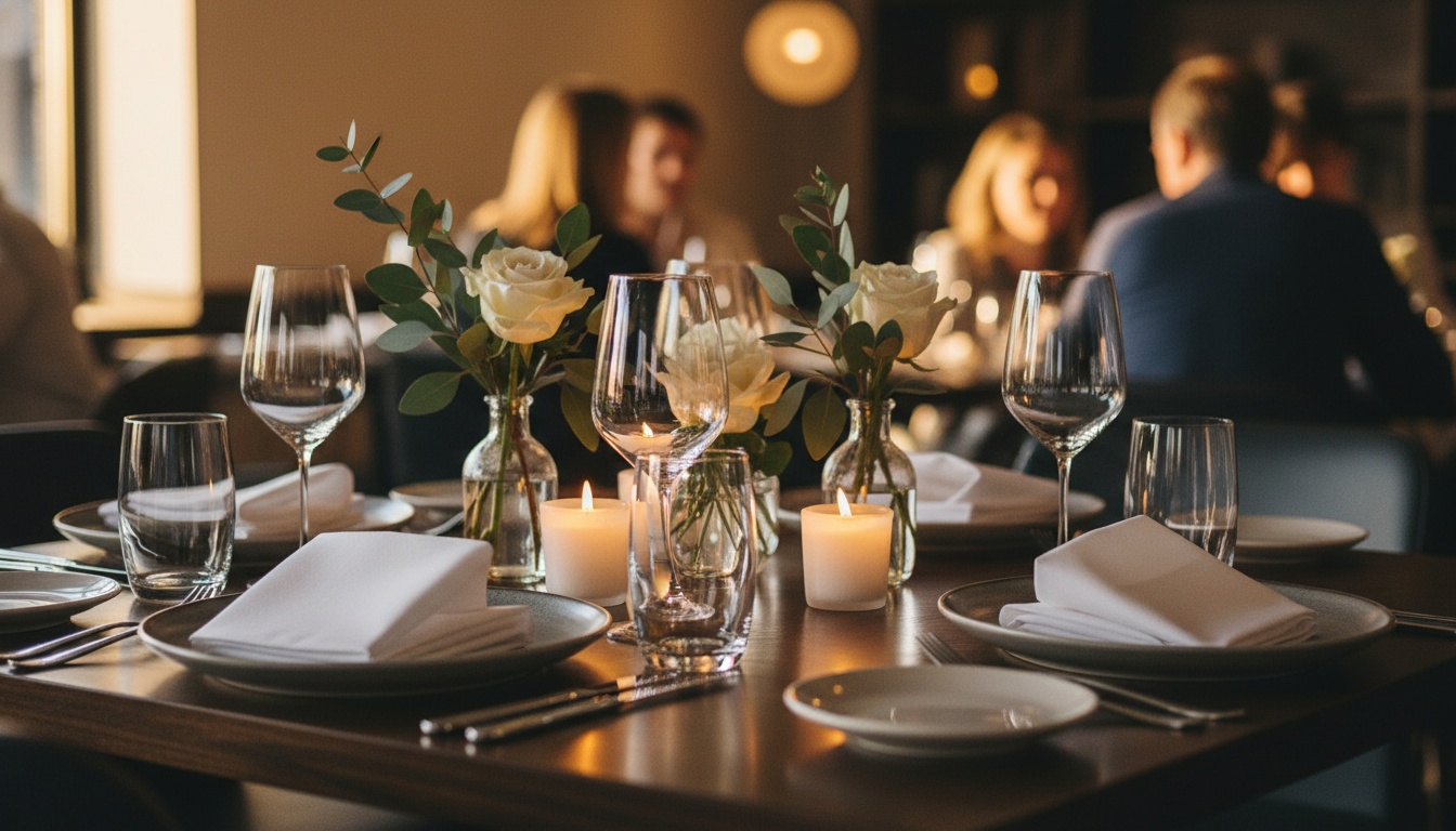 Professional dinner setting