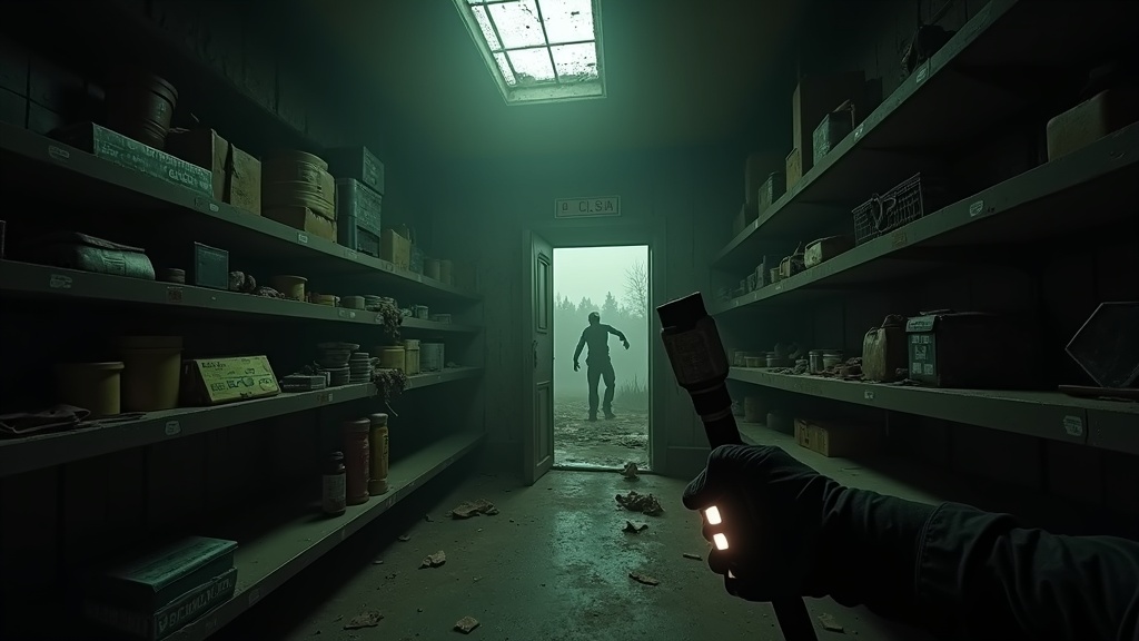 Jugador enfrentándose a zombis para este análisis de Requisition VR extracción