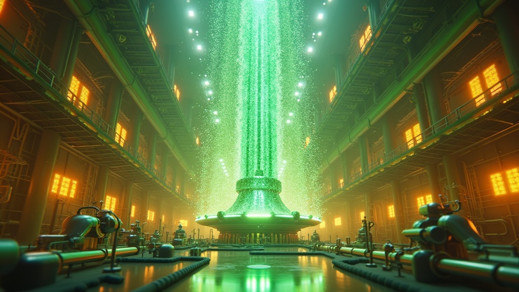 Visualización de un reactor químico complejo, similar a los diseñados por la Plataforma Robótica Reac-Discovery.