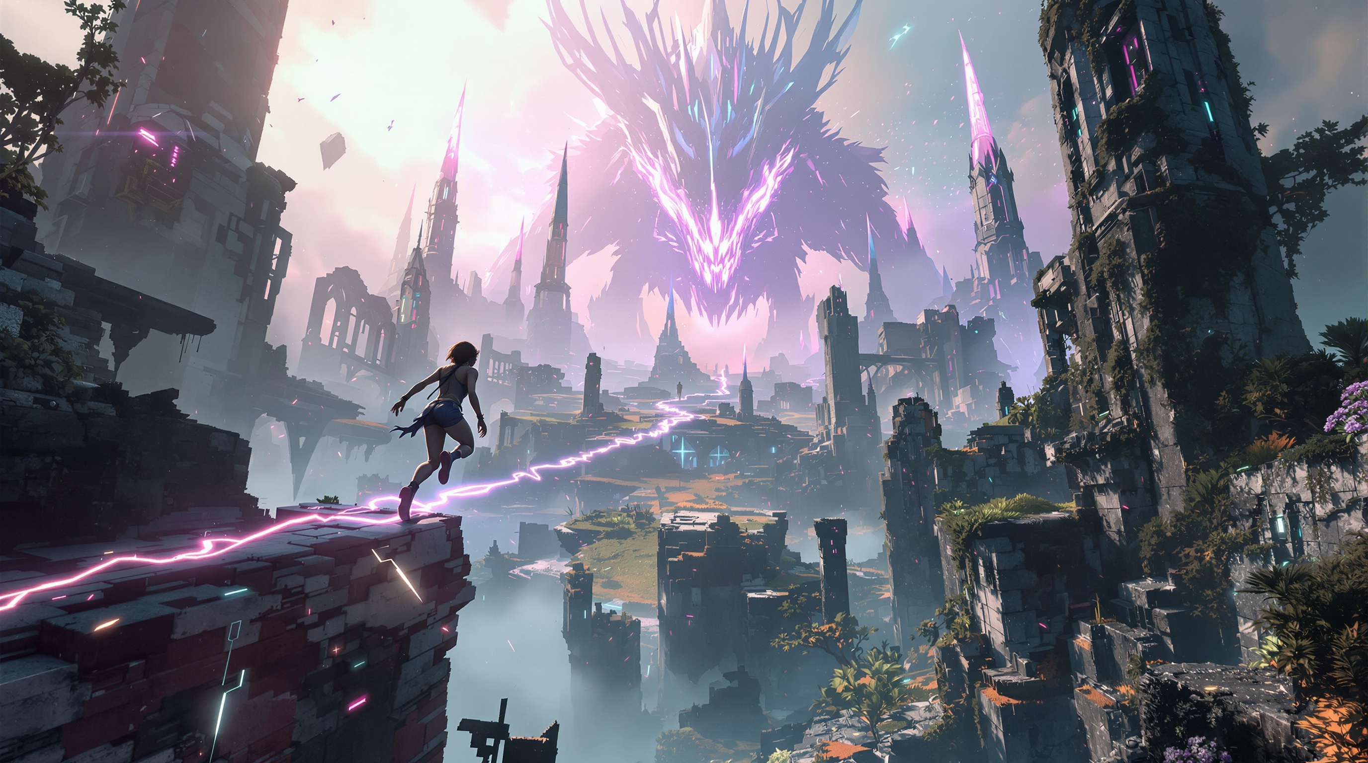 Análisis del entorno mitológico en Reach Aventura VR con criaturas y estructuras imposibles