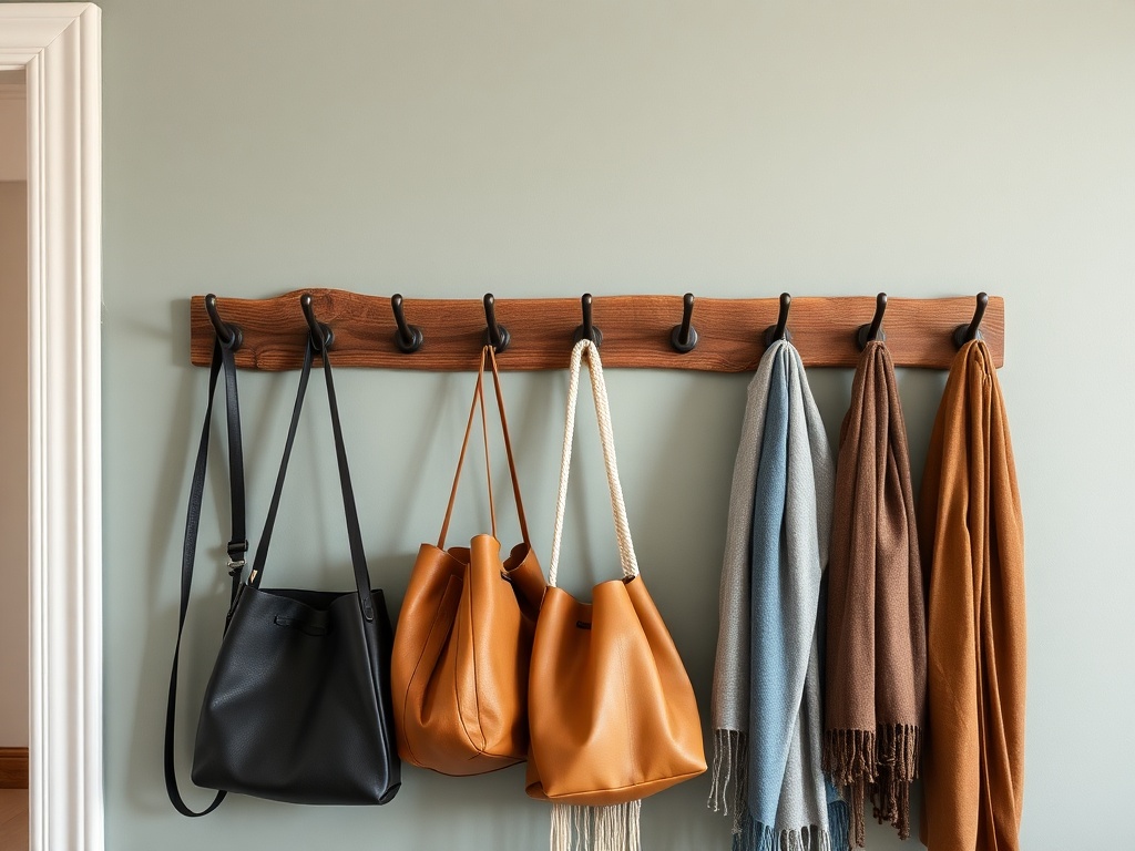 21. Add Wooden Wall Hooks