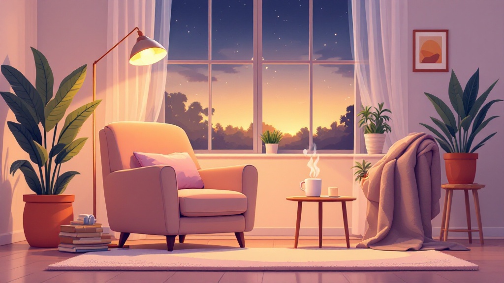 Cozy living room setup for comfortable cannabis experience