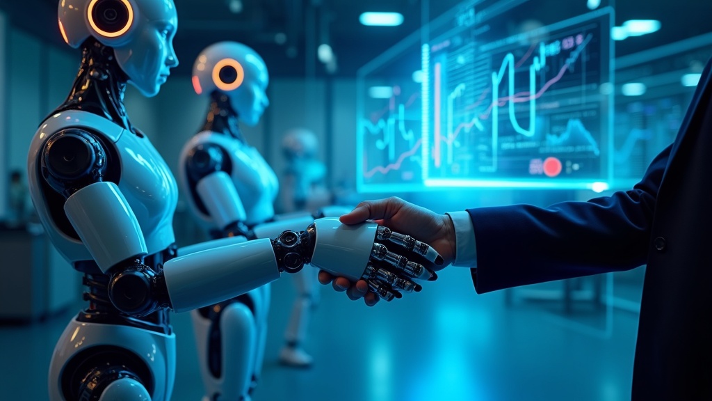 Robot industrial de ABB en una línea de producción, simbolizando la operación donde SoftBank compra robótica ABB.