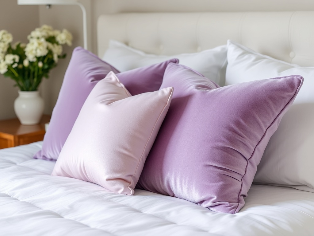 5. Use Lavender Throw Pillows