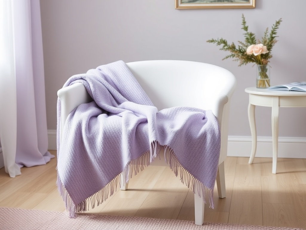 25. Add Lavender Throws to Furniture