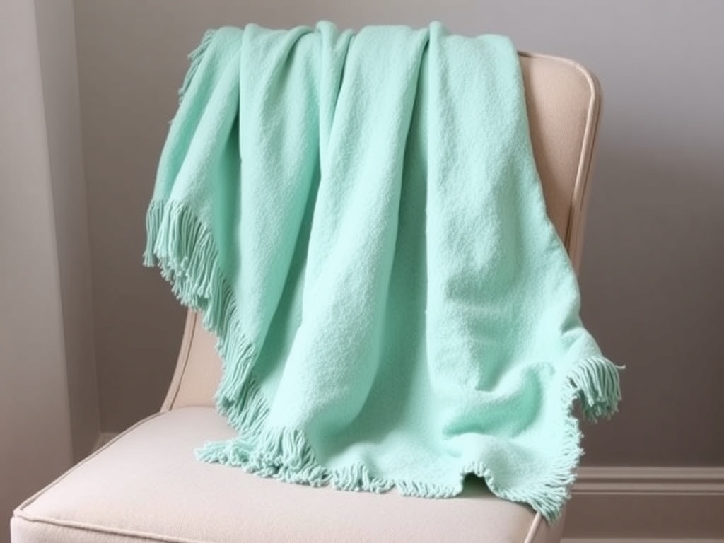 19. Try Seafoam Green Throws on Chairs
