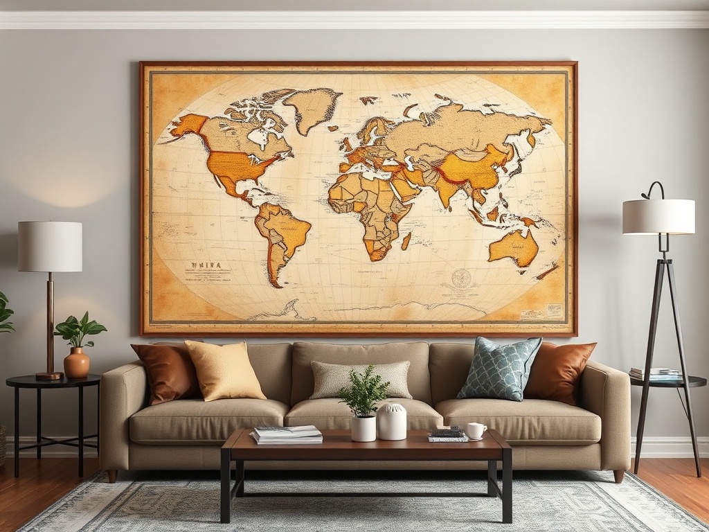 20. Hang a Vintage Map