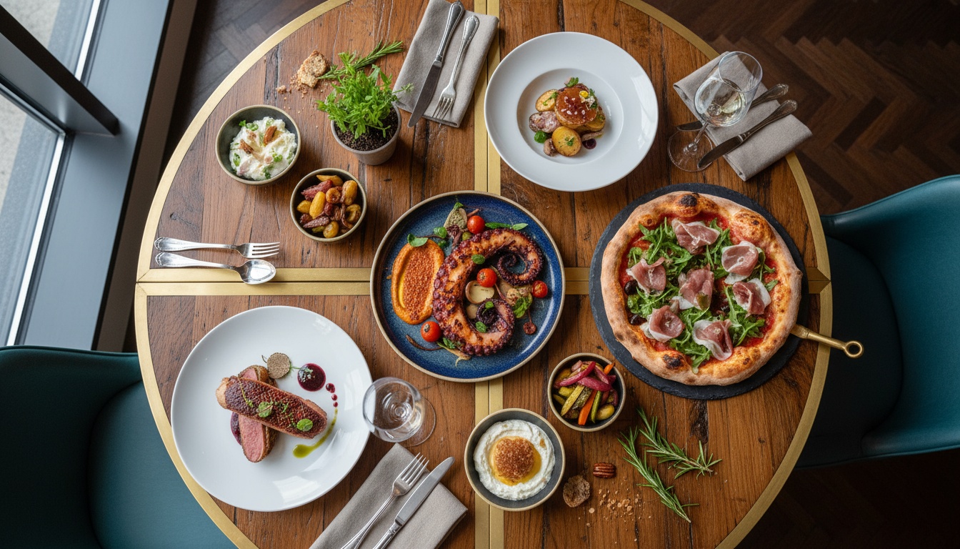 Professional business dinner setting