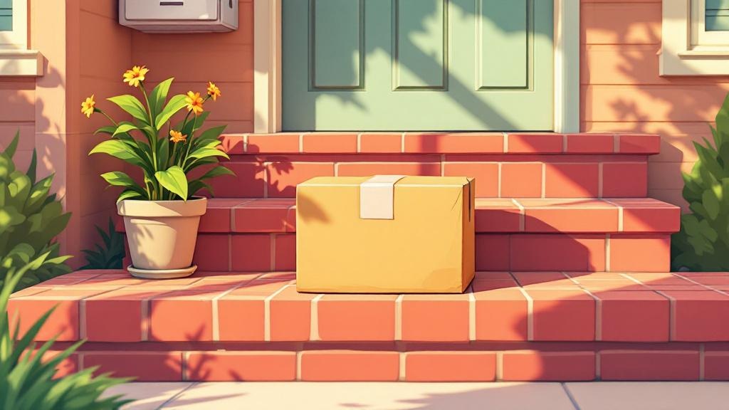 Discreet cannabis package delivery doorstep
