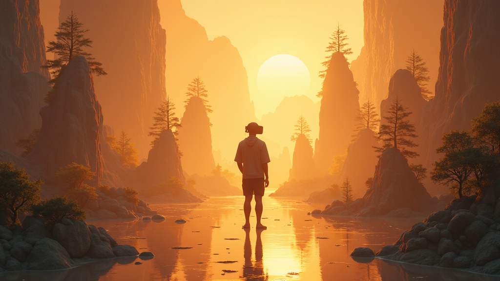 Renderizado de alta calidad de un entorno VR generado con WorldGen