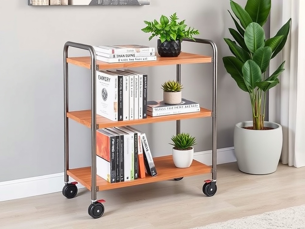 13. Incorporate Industrial Shelving with Casters