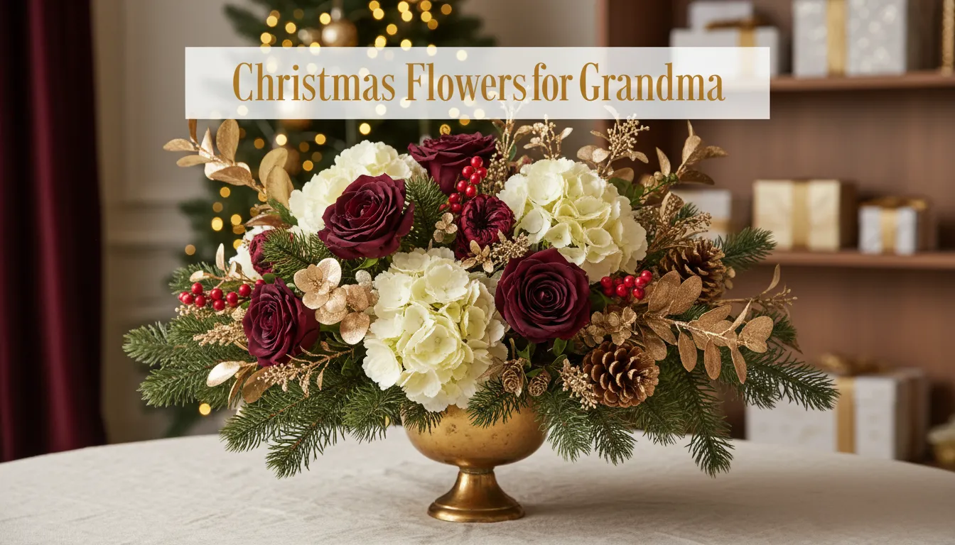 Christmas Flowers for Grandma - Traditional Bouquets
