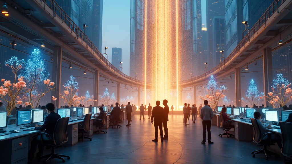 Concepto visual de la IA gestión reclamaciones Microsoft Copilot transformando quejas de clientes en oportunidades de crecimiento para una empresa.