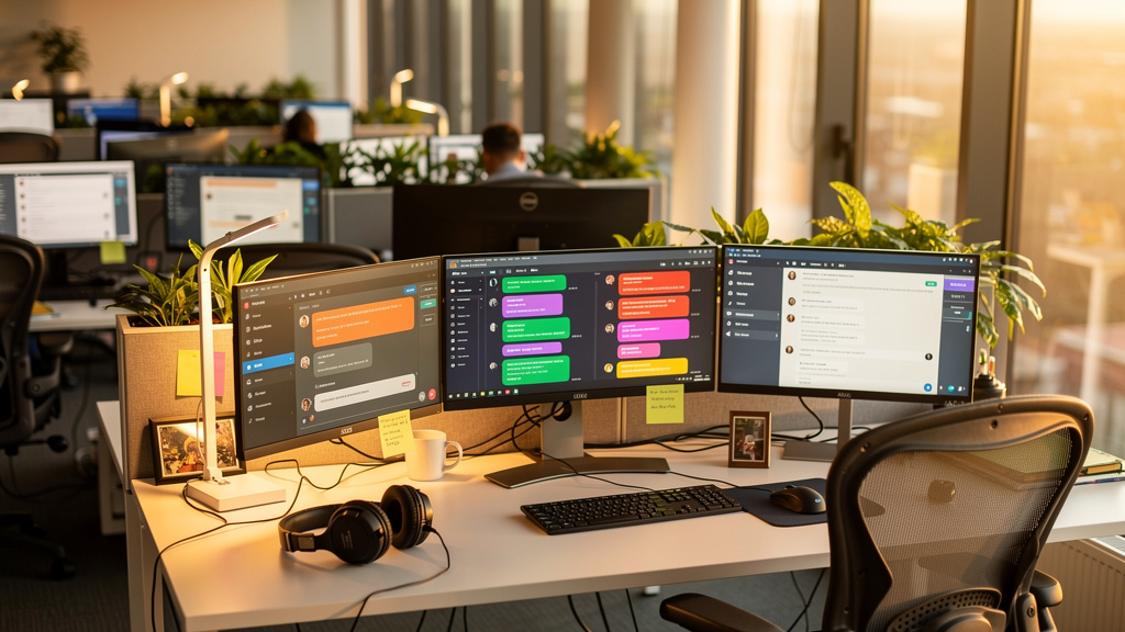 Customer service workspace with AI automation tools