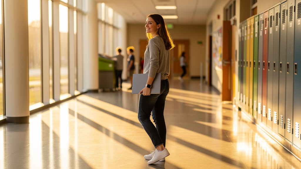 Educator achieving better work-life balance with efficiency tools