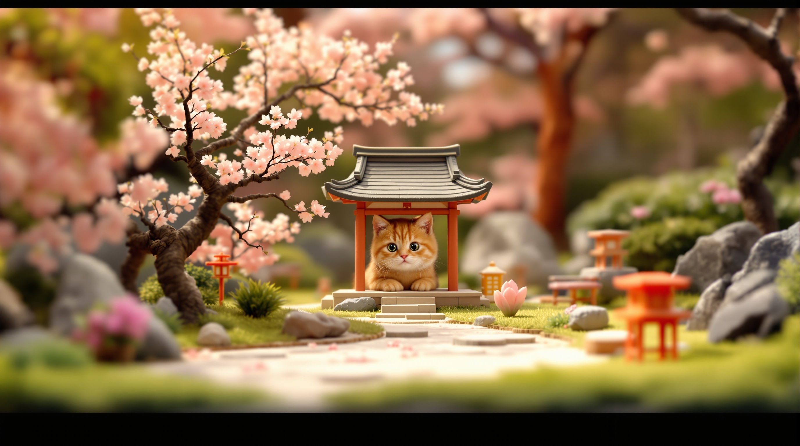 Análisis de Ploko Dioramas VR: diorama detallado de un jardín japonés
