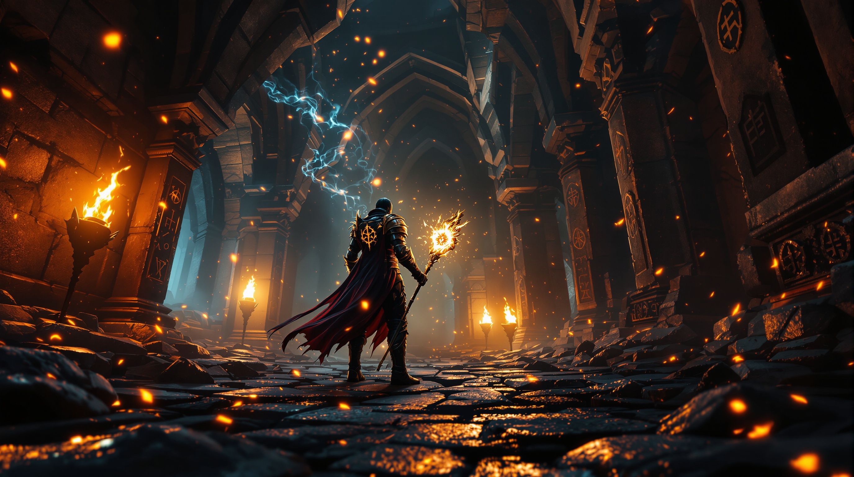 Combate físico contra esqueletos en el RPG VR Dungeons of Eternity