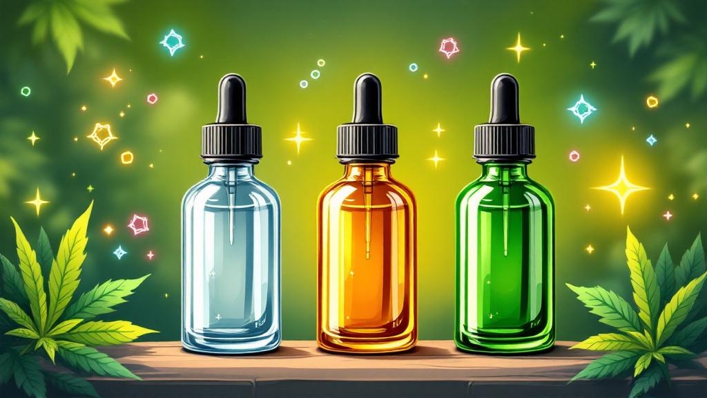 Three bottles showing CBD isolate broad and full spectrum
