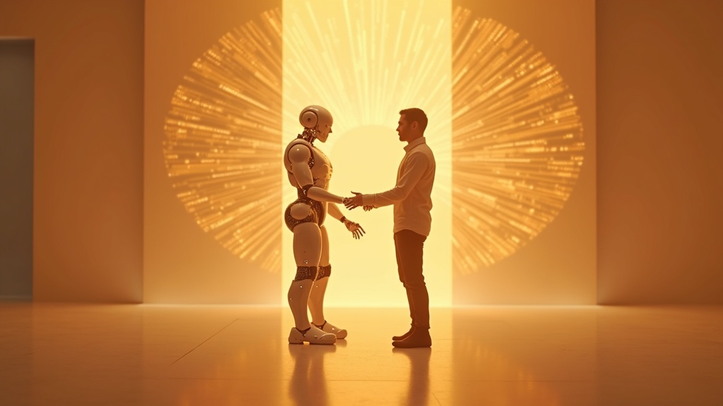 Visualización del ecosistema de IA del HONOR Robot Phone conectando dispositivos inteligentes.
