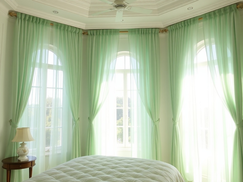 4. Incorporate Seafoam Curtains