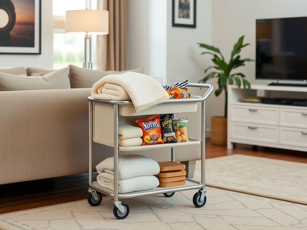 28. Use a Rolling Cart for Extras