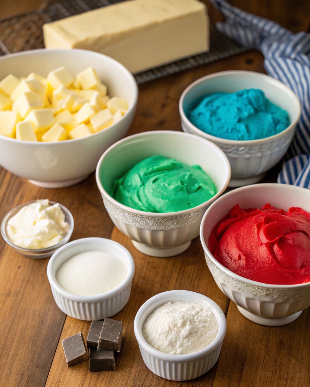 Homemade Rainbow Chip Frosting Ingredients