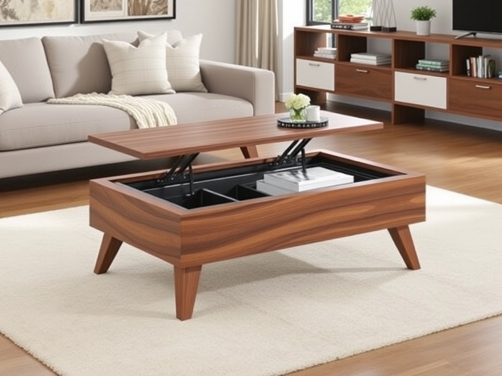8. Use a Coffee Table with Hidden Storage