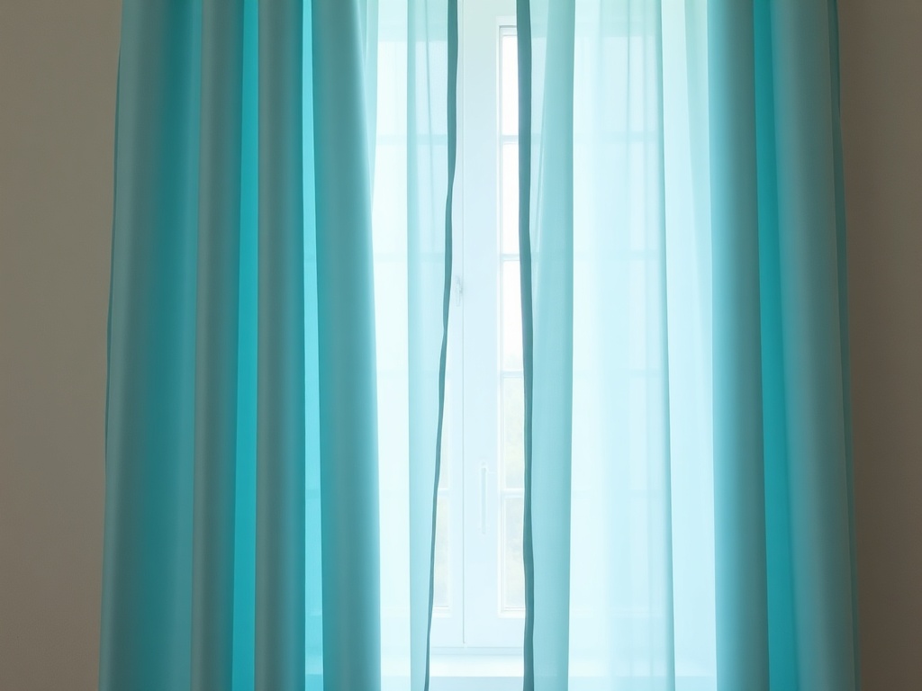 3. Hang Sheer Pastel Curtains