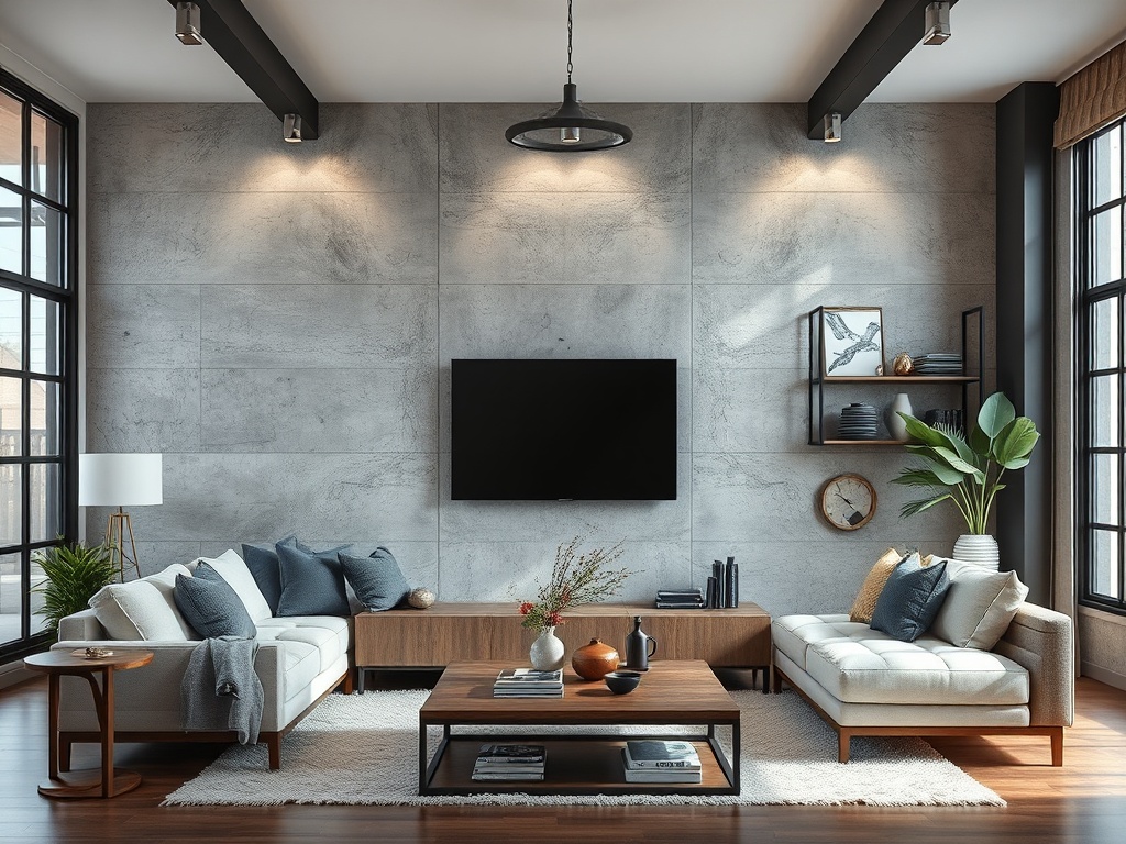 20. Use Concrete Panels for Industrial Chic