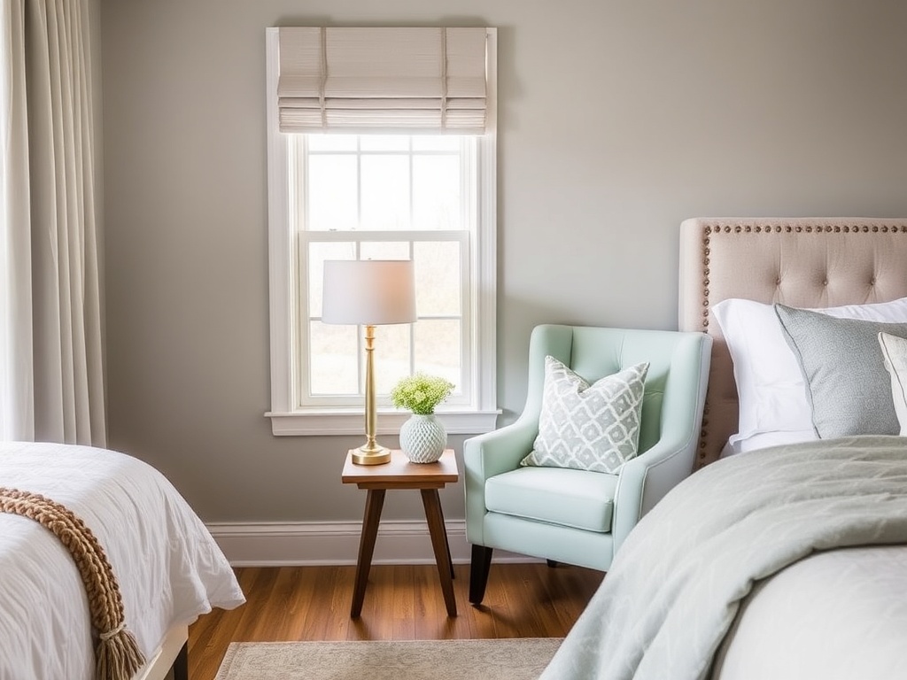 14. Seafoam Green Accent Chair