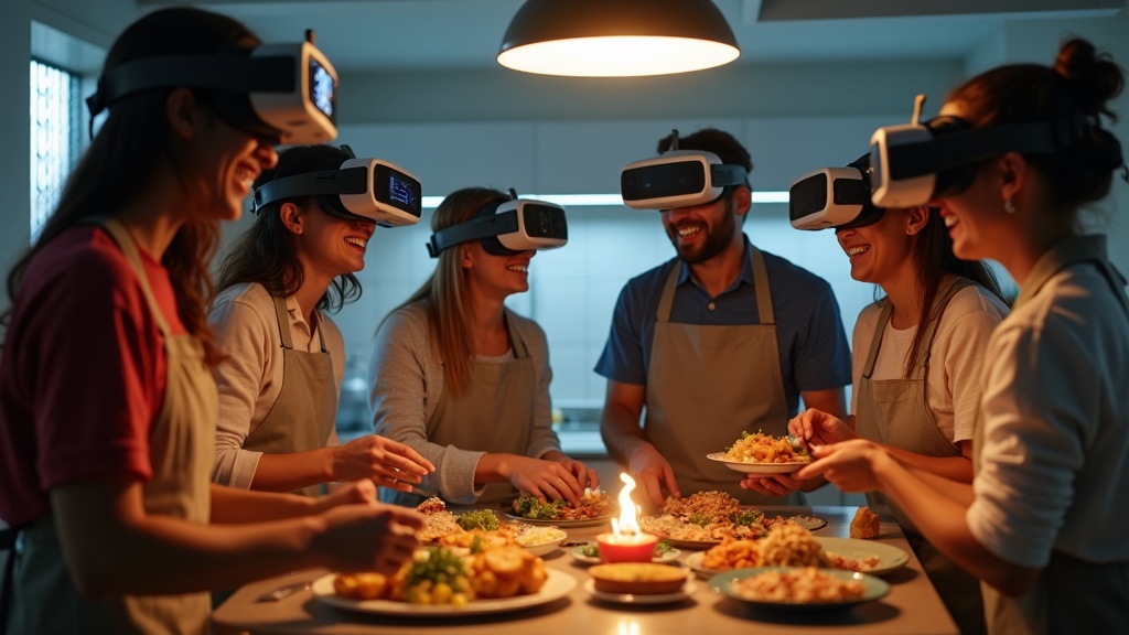 Captura de pantalla del juego Cook Out VR, una experiencia de cocina virtual disponible para grupos en Virtua Barcelona.