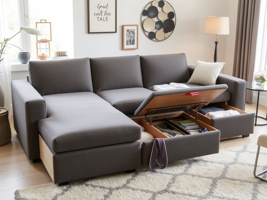 5. Invest in a Sofa with Storage