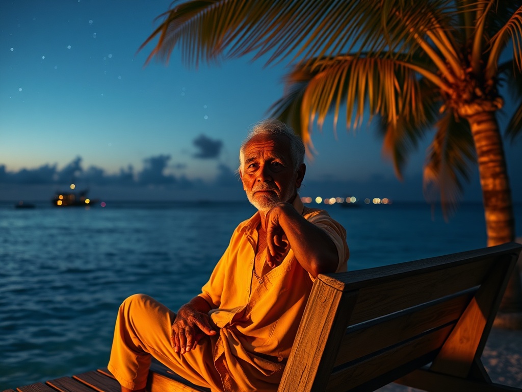 The Evening Prayer Call and the First Stars Above the Horizon